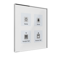 MDT KNX RF Glass Push-button Plus 4-f  (fehér )