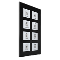 MDT KNX RF Glass Push-button Plus 8-f  (fekete)