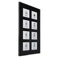 MDT KNX GLASS PUSH-BUTTON PLUS 8-FOLD FEKETE +C°