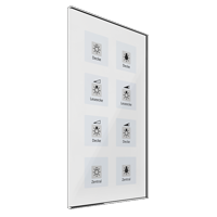 MDT KNX Glass Push-button Plus 8-fold fehér