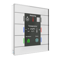 MDT KNX MDT KNX GLASS PUSH BUTTON II SMART (FEHÉR )hőm. érzékelővel