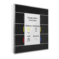 MDT KNX MDT KNX GLASS PUSH BUTTON II SMART (FEkete )hőm. érzékelővel