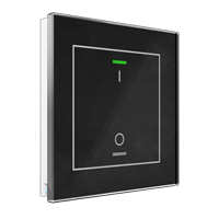 Glass Push-button II Lite 1-fold (I/0) Hőmérséklet érzékelővel