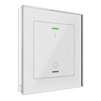 Glass Push-button II Lite 1-fold (I/0) Hőmérséklet érzékelővel